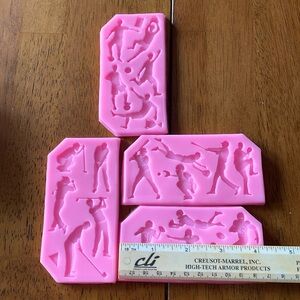 Sports themed Chocolate and Fondant molds, ⚾️ 🏈 ⚽️ and golf ⛳️
